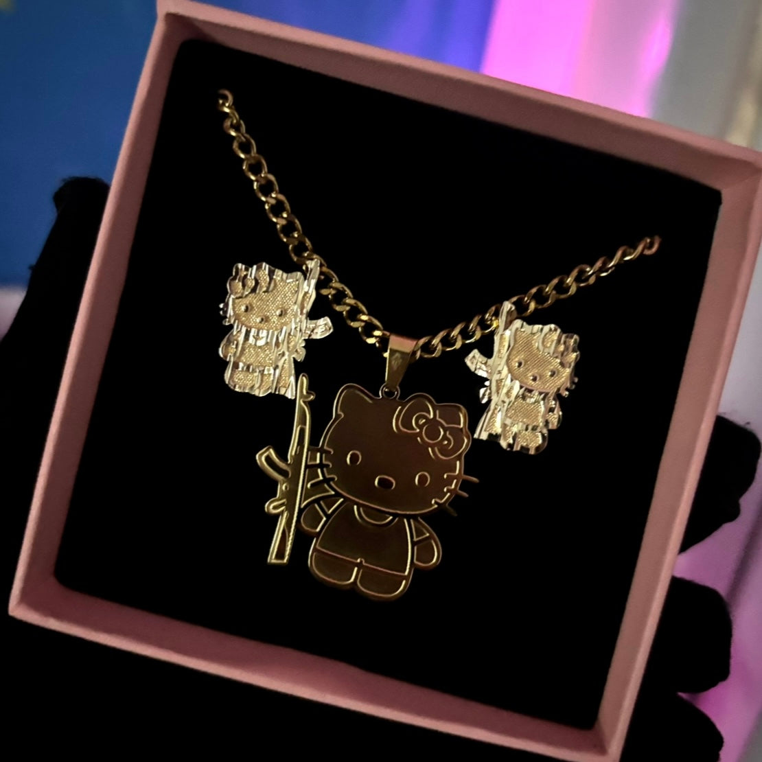 HK Earrings & Pendant Chain Set
