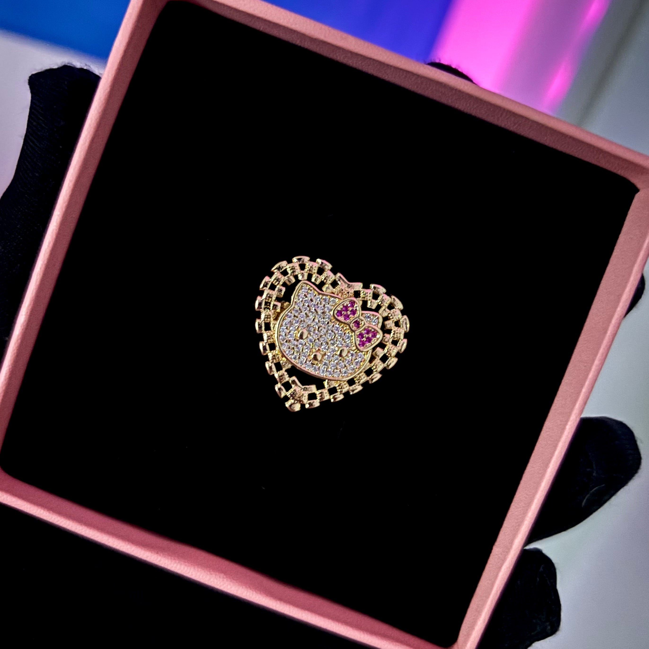 Glitter HK Heart Ring