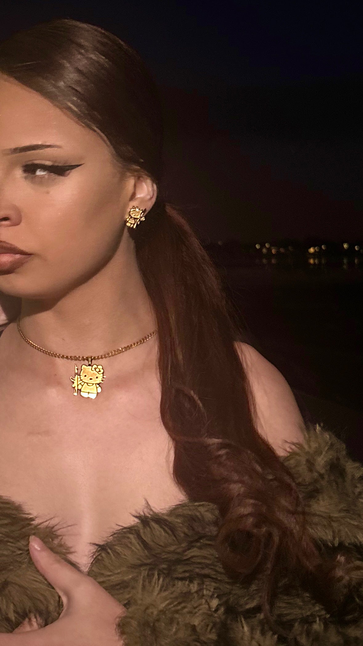 HK Earrings & Pendant Chain Set